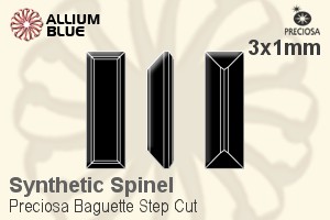 Preciosa Baguette Step (BSC) 3x1mm - Synthetic Spinel - Click Image to Close