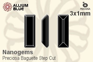 Preciosa Baguette Step (BSC) 3x1mm - Nanogems - Click Image to Close