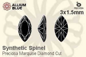Preciosa Marquise Diamond (MDC) 3x1.5mm - Synthetic Spinel - 关闭视窗 >> 可点击图片