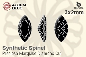 Preciosa Marquise Diamond (MDC) 3x2mm - Synthetic Spinel