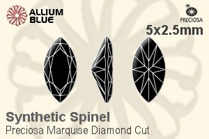 Preciosa Marquise Diamond (MDC) 5x2.5mm - Synthetic Spinel - Haga Click en la Imagen para Cerrar