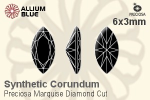 Preciosa Marquise Diamond (MDC) 6x3mm - Synthetic Corundum - Haga Click en la Imagen para Cerrar