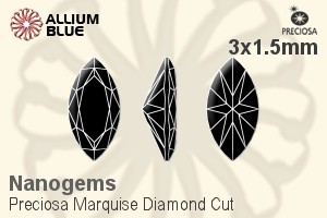 Preciosa Marquise Diamond (MDC) 3x1.5mm - Nanogems - 关闭视窗 >> 可点击图片
