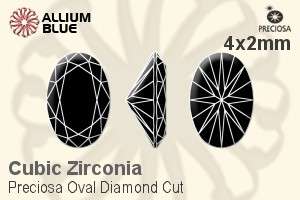 Preciosa Oval Diamond (ODC) 4x2mm - Cubic Zirconia - 关闭视窗 >> 可点击图片