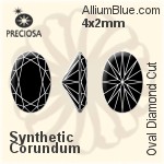 プレシオサ Oval Diamond (ODC) 4x2mm - Synthetic Corundum