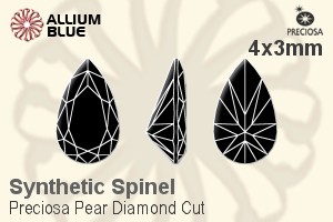 Preciosa Pear Diamond (PDC) 4x3mm - Synthetic Spinel
