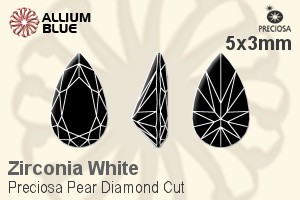 プレシオサ Pear Diamond (PDC) 5x3mm - キュービックジルコニア