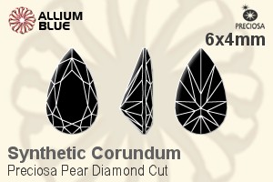 Preciosa Pear Diamond (PDC) 6x4mm - Synthetic Corundum - 关闭视窗 >> 可点击图片