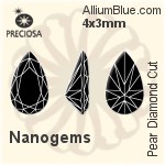 Preciosa Pear Diamond (PDC) 4x3mm - Nanogems