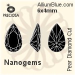 プレシオサ Pear Diamond (PDC) 6x4mm - Nanogems