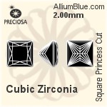 Preciosa Square Princess (SPC) 2mm - Cubic Zirconia