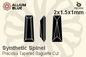 Preciosa Tapered Baguette (TBC) 2x1.5x1mm - Synthetic Spinel