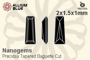 Preciosa Tapered Baguette (TBC) 2x1.5x1mm - Nanogems - Click Image to Close