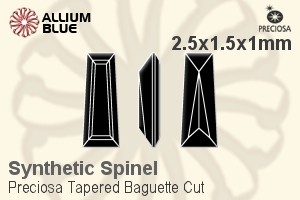 Preciosa Tapered Baguette (TBC) 2.5x1.5x1mm - Synthetic Spinel - 關閉視窗 >> 可點擊圖片
