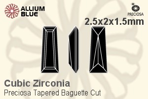 プレシオサ Tapered Baguette (TBC) 2.5x2x1.5mm - キュービックジルコニア
