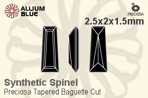 Preciosa Tapered Baguette (TBC) 2.5x2x1.5mm - Synthetic Spinel - 關閉視窗 >> 可點擊圖片