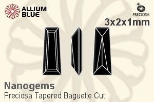 Preciosa Tapered Baguette (TBC) 3x2x1mm - Nanogems - 關閉視窗 >> 可點擊圖片