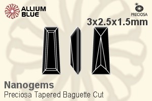 Preciosa Tapered Baguette (TBC) 3x2.5x1.5mm - Nanogems - 關閉視窗 >> 可點擊圖片