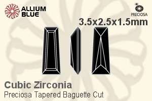 プレシオサ Tapered Baguette (TBC) 3.5x2.5x1.5mm - キュービックジルコニア - ウインドウを閉じる