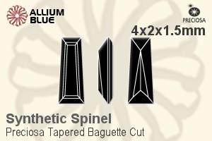 Preciosa Tapered Baguette (TBC) 4x2x1.5mm - Synthetic Spinel - 關閉視窗 >> 可點擊圖片