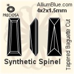 プレシオサ Tapered Baguette (TBC) 4x2x1.5mm - Synthetic Spinel