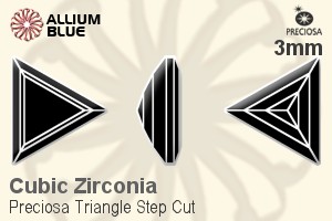 Preciosa Triangle Step (TSC) 3mm - Cubic Zirconia - Click Image to Close