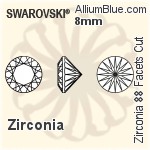 Swarovski Zirconia Square Princess Pure Brilliance Cut (SGSPPBC) 7mm - Zirconia