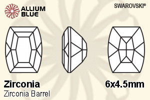 スワロフスキー Zirconia Barrel カット (SGBRL) 6x4.5mm - Zirconia - ウインドウを閉じる