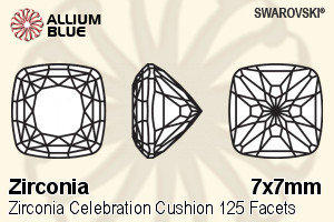 施華洛世奇 Zirconia Celebration Cushion 125 Facets 切工 (SGCC125F) 7x7mm - Zirconia - 關閉視窗 >> 可點擊圖片