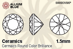 SWAROVSKI GEMS Swarovski Ceramics Round Colored Brilliance Dusty Morganite 1.50MM normal +/- FQ 1.000
