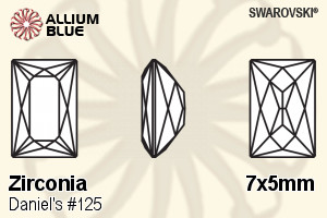 スワロフスキー Zirconia Daniel's #125 カット (SGD125) 7x5mm - Zirconia - ウインドウを閉じる