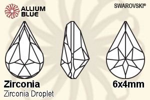SWAROVSKI GEMS Cubic Zirconia Pear Droplet Orangy Yellow 6.00x4.00MM normal +/- FQ 0.070