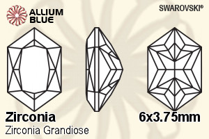 Swarovski Zirconia Grandiose Cut (SGGRD) 6x3.75mm - Zirconia - Haga Click en la Imagen para Cerrar