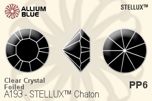 STELLUX Chaton (A193) PP6 - Clear Crystal With Gold Foiling - Haga Click en la Imagen para Cerrar