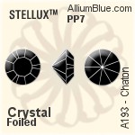 STELLUX™ 钻石形尖底石 (A193) PP7 - 透明白色 金色水银底