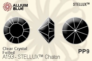 STELLUX™ 钻石形尖底石 (A193) PP9 - 透明白色 金色水银底 - 关闭视窗 >> 可点击图片