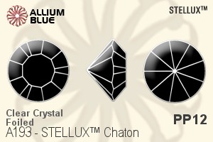 STELLUX™ 钻石形尖底石 (A193) PP12 - 透明白色 金色水银底 - 关闭视窗 >> 可点击图片
