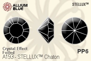 STELLUX™ チャトン (A193) PP6 - クリスタル エフェクト 裏面ゴールドフォイル - ウインドウを閉じる