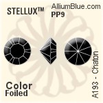 STELLUX™ チャトン (A193) PP9 - カラー 裏面ゴールドフォイル