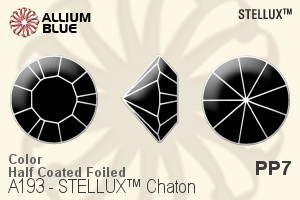 STELLUX™ Chaton (A193) PP7 - Color (Half Coated) With Gold Foiling - Click Image to Close