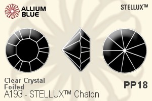 STELLUX Chaton (A193) PP18 - Clear Crystal With Gold Foiling - 关闭视窗 >> 可点击图片