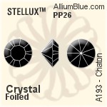 STELLUX Chaton (A193) PP26 - Clear Crystal With Gold Foiling