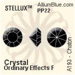 スワロフスキー STELLUX チャトン (A193) PP22 - クリスタル（オーディナリー　エフェクト） ゴールドフォイル
