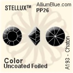 スワロフスキー STELLUX チャトン (A193) PP26 - カラー（コーティングなし） ゴールドフォイル