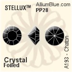 STELLUX Chaton (A193) PP28 - Clear Crystal With Gold Foiling