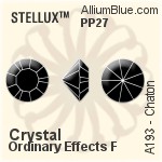 スワロフスキー STELLUX チャトン (A193) PP27 - クリスタル（オーディナリー　エフェクト） ゴールドフォイル