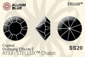 STELLUX Chaton (A193) SS20 - Crystal (Ordinary Effects) With Gold Foiling - Click Image to Close