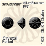 施華洛世奇XILION施亮鑽石形尖底石 (1028) PP7 - 透明白色 白金水銀底