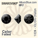 スワロフスキー XILION チャトン (1028) PP7 - カラー 裏面プラチナフォイル