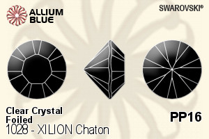 施華洛世奇 XILION Chaton (1028) PP16 - Clear Crystal With Platinum Foiling - 關閉視窗 >> 可點擊圖片